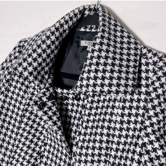 Vitrin Design Black & White Houndstooth Blazer Jacket M - Picture 10 of 15